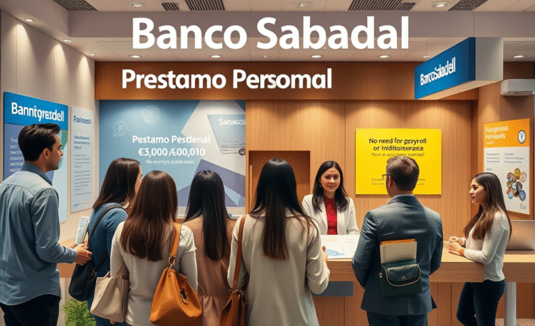 Préstamo Personal Banco Sabadell para créditos de emergencia.